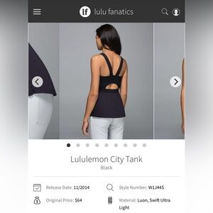 Lululemon City Tank